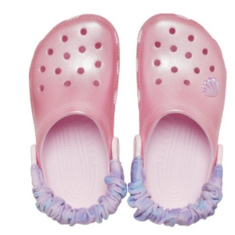 CrocS Children S ShoeS claSSic Scrunch Shell Clog kidS Pink Milk 211975 6zw