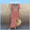 Elegante Abito Lungo Maxi da Donna Taglie Forti con Scollo a V per uno Stile Estivo Senza Sforzo