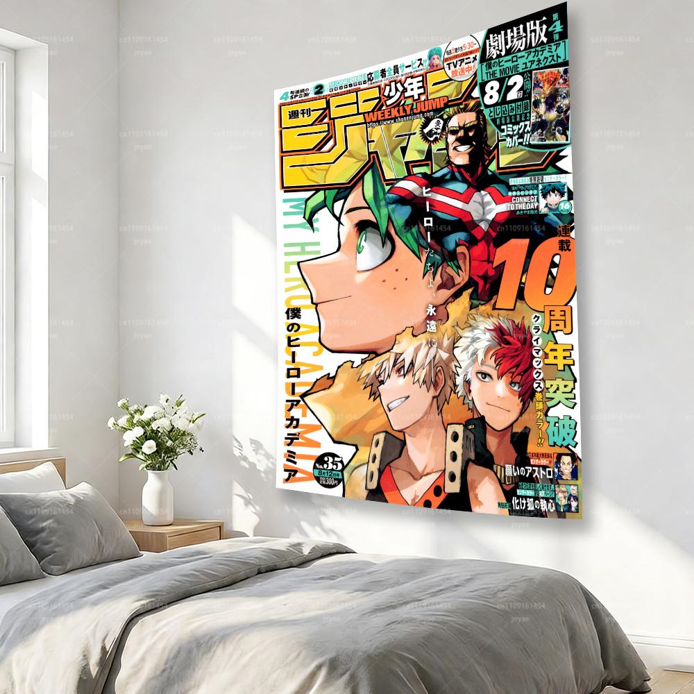 Anime B Bakugo Katsuki Colorful Tapestry Hippie Boho Mandala Wall Hanging for Bedroom Affordable Home Decor Flat Print