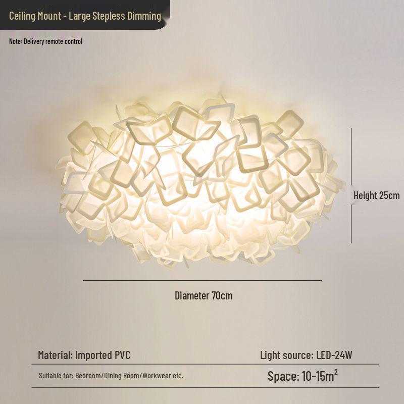 2025 Modern Minimalist Petal Ceiling Light - Full Spectrum, Warm & Romantic for Master Bedroom