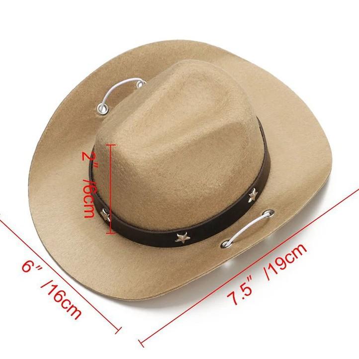 Pet Stylish Western Cowboy Hat Adjustable Headwear For Outdoor Summer Cat &Dog Accessories Travel Photography Decoration.