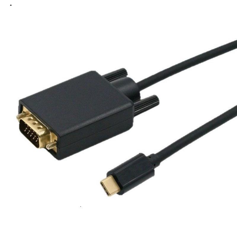 USB 3.1 Type-C To VGA Adapter Cable 1.8m for Phone/Tablet To Projector/TV