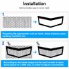 100Cmx33Cm Aluminum Alloy Grille Mesh Roll Automotive Grille Insert Bumper Rhombic Hole Black Car Grill Mesh Sheet