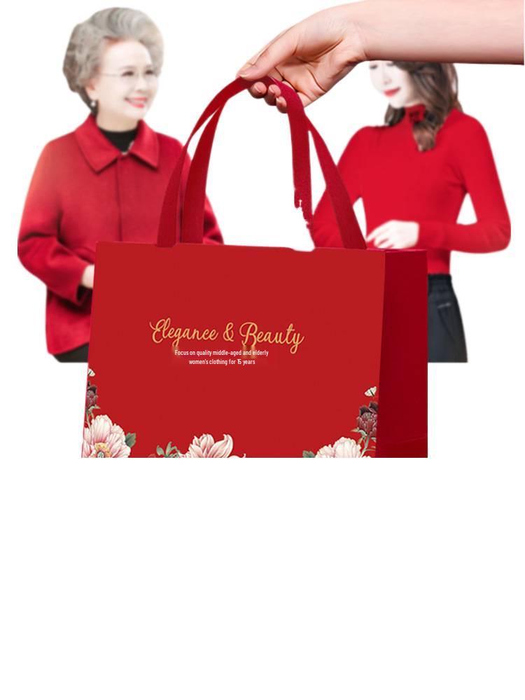 Damen-Winterpullover mit Samtfutter für mittlere und ältere Menschen - Kollektion 2025