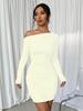 European Autumn & Winter One-Shoulder Bodycon Dress for Women