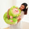 New Cabbage Pig Strip Throw Pillow Doll Cute Pig Doll Plush Toy Girl Sleeping Bed Throw Pillow