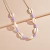 Adjustable Shell Beaded Necklace Shell Adjustable Neck Chain Minimalist Shell Braided Chain  Woman