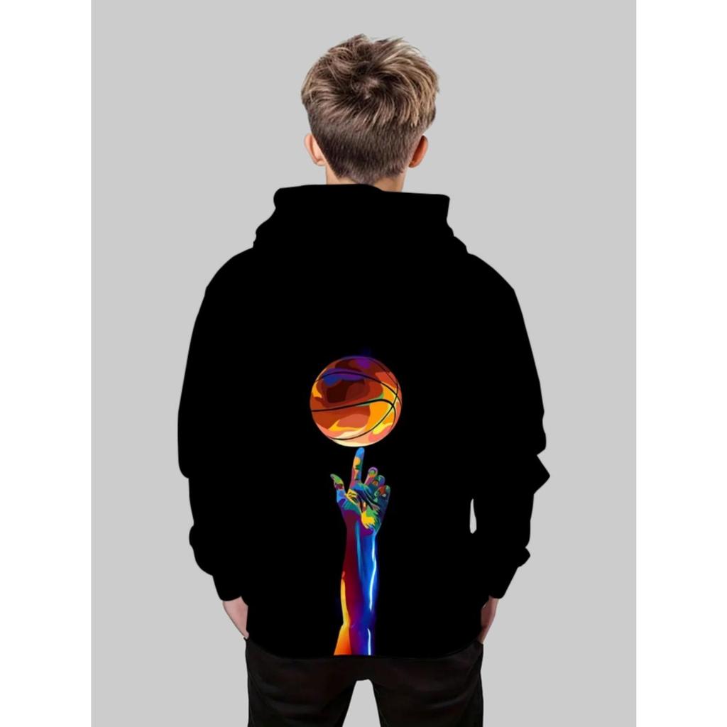 Neues 3D-bedrucktes Kapuzensweatshirt, modisches Kapuzensweatshirt mit langen Ärmeln, bequemer Pullover für Jungen und Mädchen, Kinder-Kapuzenpullover