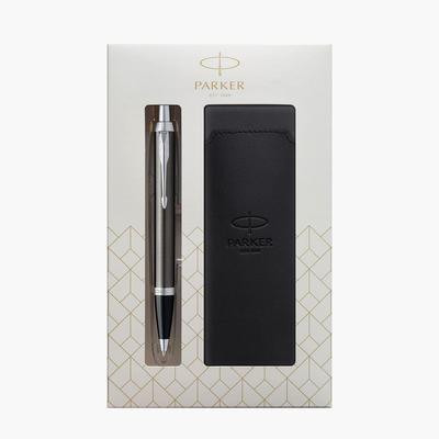 Parker Ballpoint Pen IM Dark Espresso CT Medium Point with Pen Sheath Gift Box Set Genuine Imported Product 1975644 V1d Oil-based