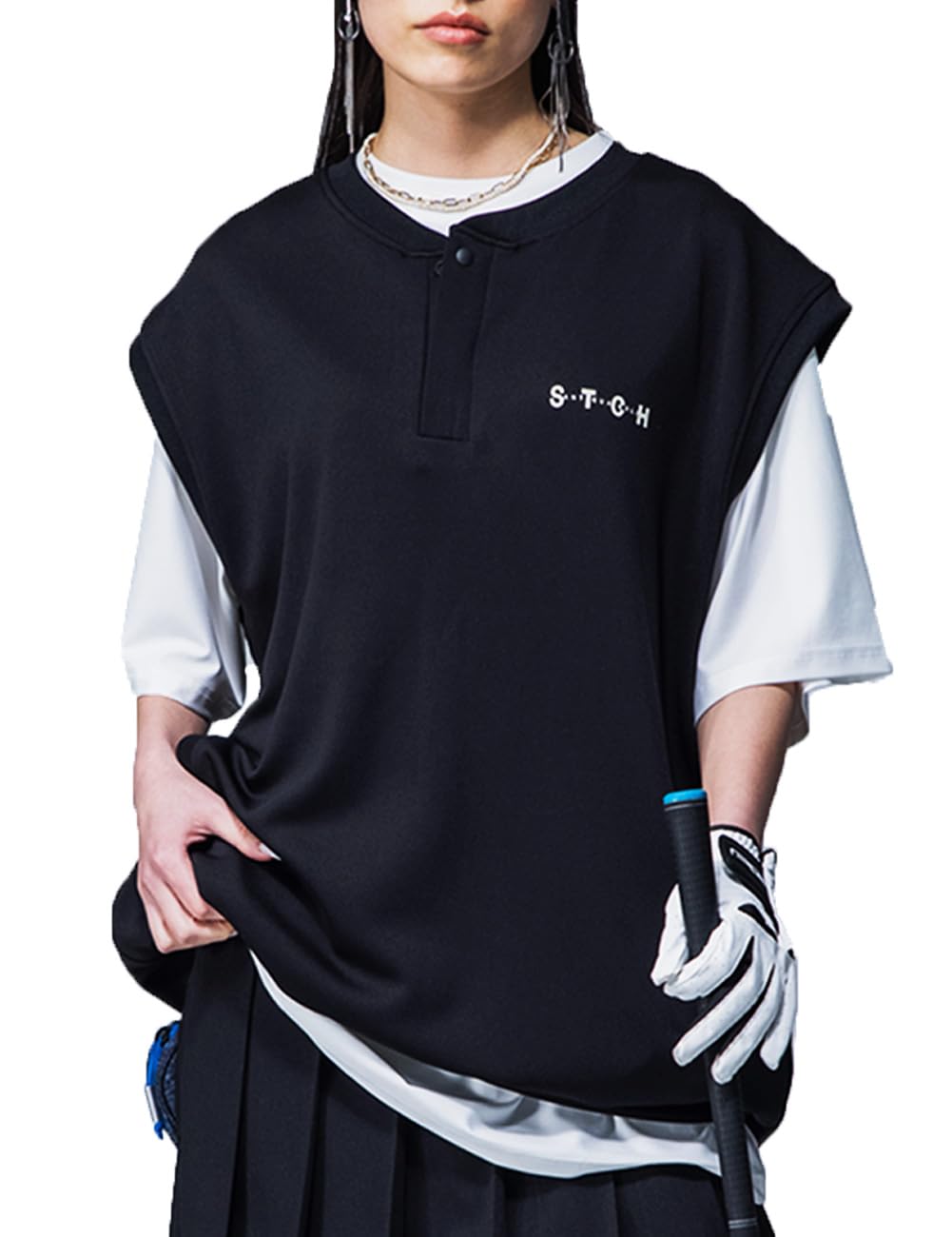 

Женский гольф-жилет Antiqua x STCH, ZST-00012 F 04, Черный