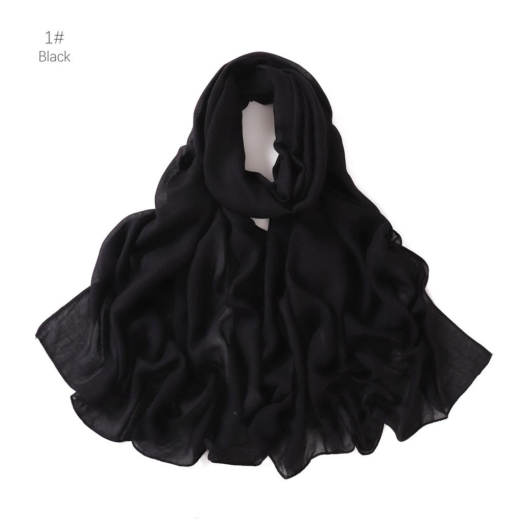 Rayon Viscose Hijab Women Muslim Scarf Shawls Abaya Women Veil Headscarf Wraps Plain Islamic Turban Headbands Foulard