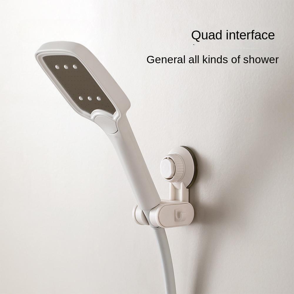 Suction cup shower rack bracket fixing artifact bathroom without drilling, child-friendly movable shower nozzle base