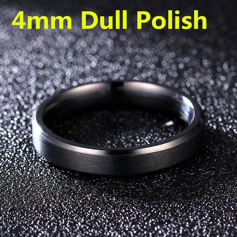 4-8mm Dull Polish Silver Color Titanium Ring For Men and Women Personalized Ring Customize Engraved