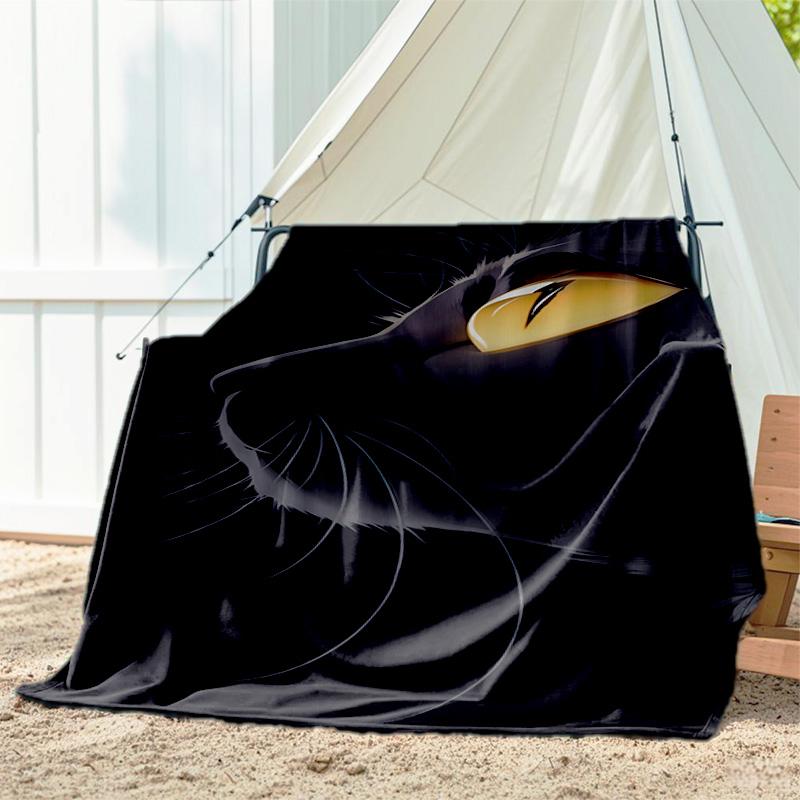 1pc Animals: rabbit, cat, pattern blanket, all season lightweight home office outdoor nap multifunctional blanket