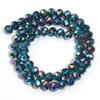 3 4 6 8 10mm Faceted Crystal Beads Peacock Blue Glass Abacus Loose Beads For DIY Jewelry Making Bracelets Necklace Accessories