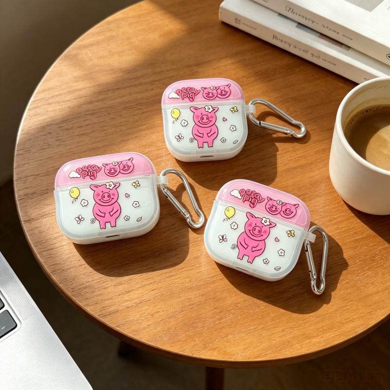 The new Slim Waist Masha Pink Pig is suitable for AirPods 1 protective case and Apple AirPods Pro 1 earphone case