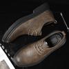 Fashion Classic Retro Men's Genuine Leather Shoes Thick Soled Men's Casual Shoes Office Business Shoes Banquet Dress Shoes