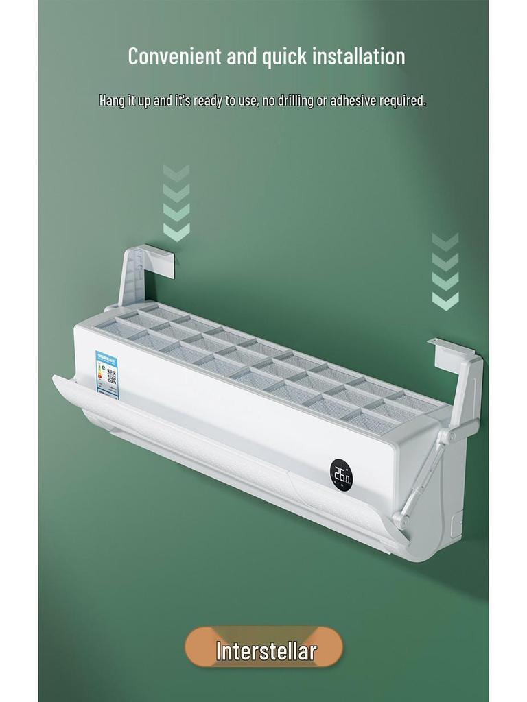 Retractable Wall-Mounted Transparent Air Conditioner Wind Deflector