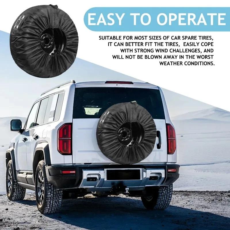 Foldable Pouch with Handle Storage for Truck SUV Tire Cover Garage Waterproof Dustproof Universal Car Cover Storage Bag Large