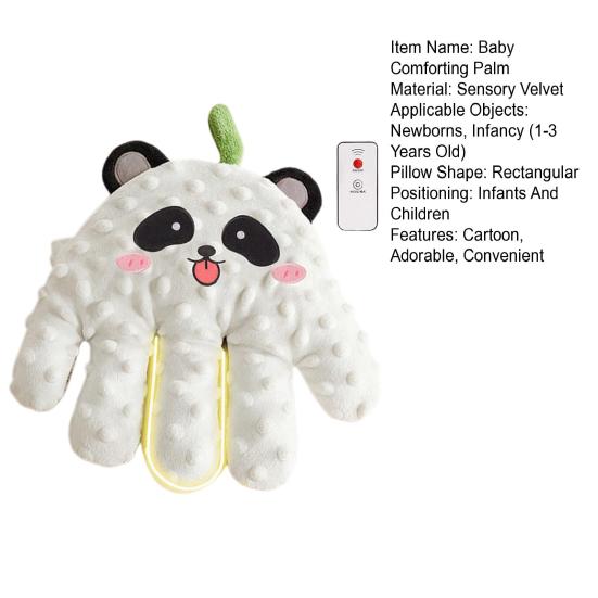 Baby Comforting Palm with with Automatic Patting Vibration & Remote Control Mesh Back Baby Mitten Cute Panda Design Automatic Patting Device