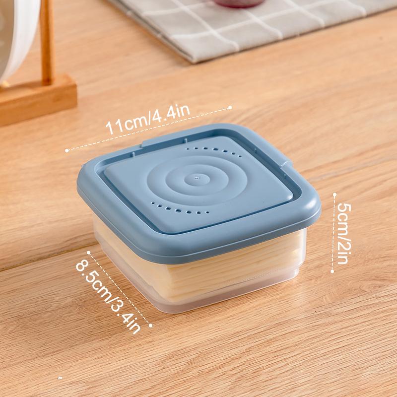 1Pcs Butter Cheese Storage Box Cheese Box Refrigerator Kitchen Fruit Vegetable Fresh-Keeping Organizer Storage Box Kitchen Tool