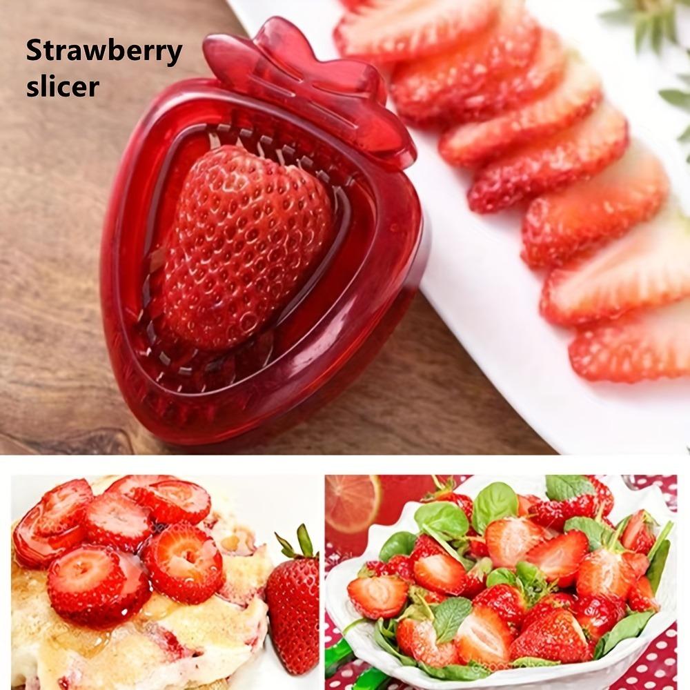 Stainless Steel Strawberry Slicer - Effortlessly Cut and Serve Fresh Fruit and Vegetables