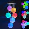 Solar Garden Wind Chime Led Ball Light With Gradient Colors For Outdoor Patio Decor