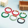 Lucky Beads Dragon Bangle Elastic Zodiac Hand Chain Aesthetic Loong Beaded Bracelet  Couple
