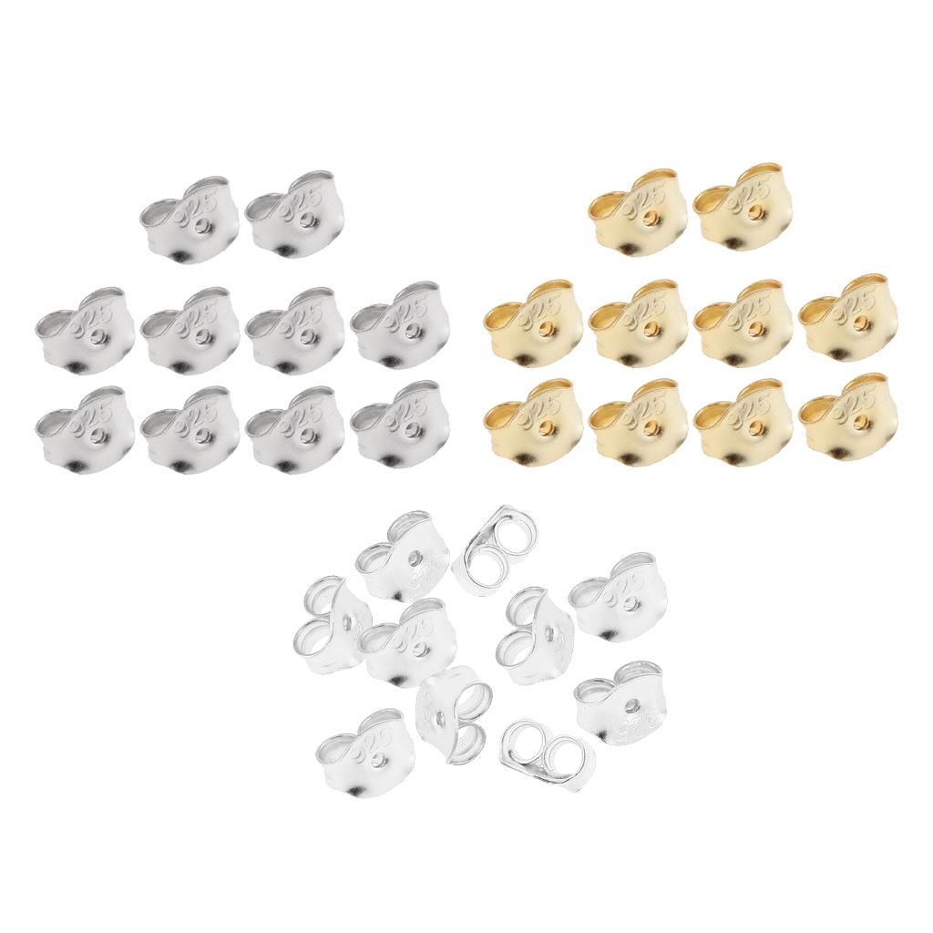 5 Pairs Earring Backs Jewelry Finding for Girls Silver Small