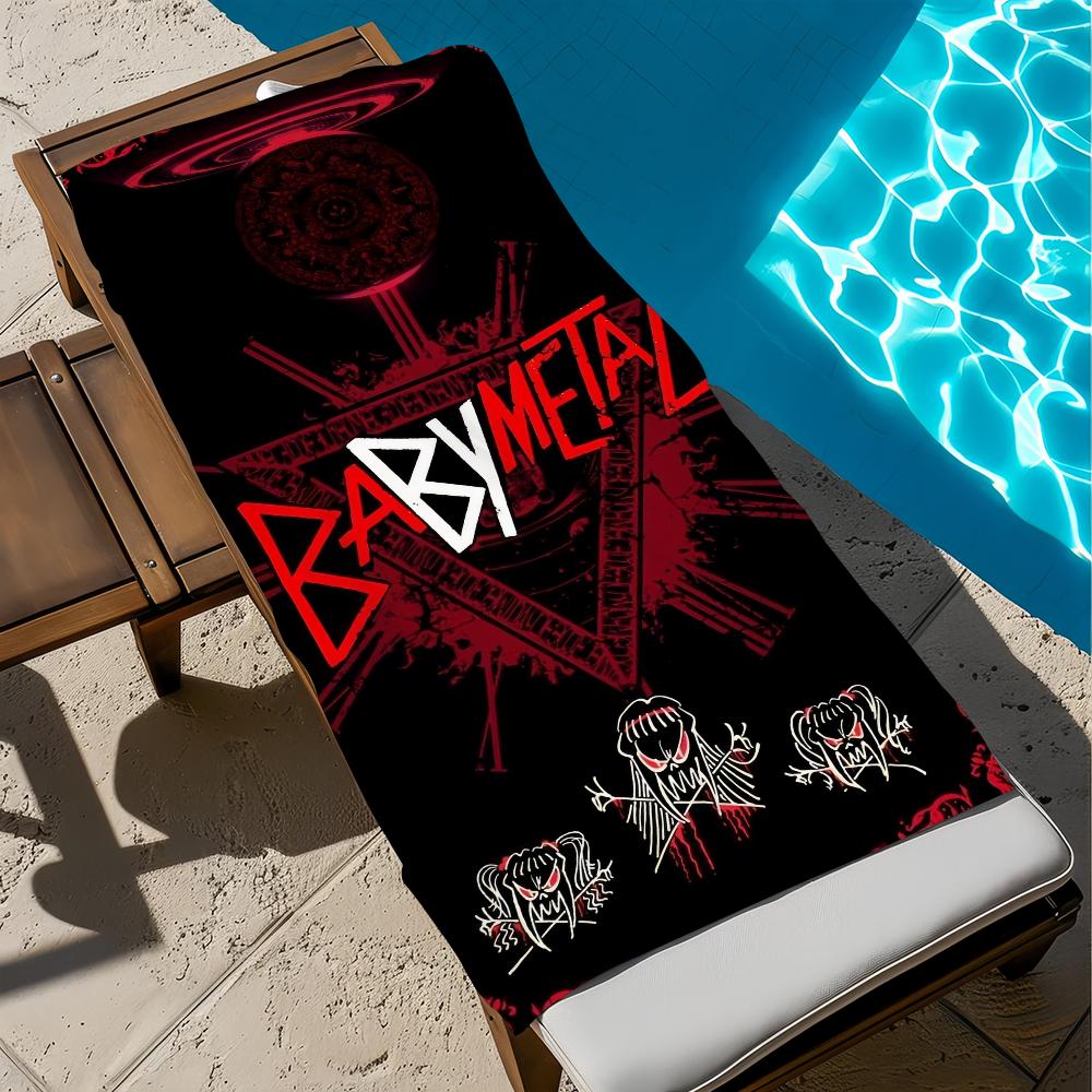 B-Baby-metal Japanese Towel Beach Quick Dry Soft Pool Towels Gift for Travel Gym Shower Camping Sports
