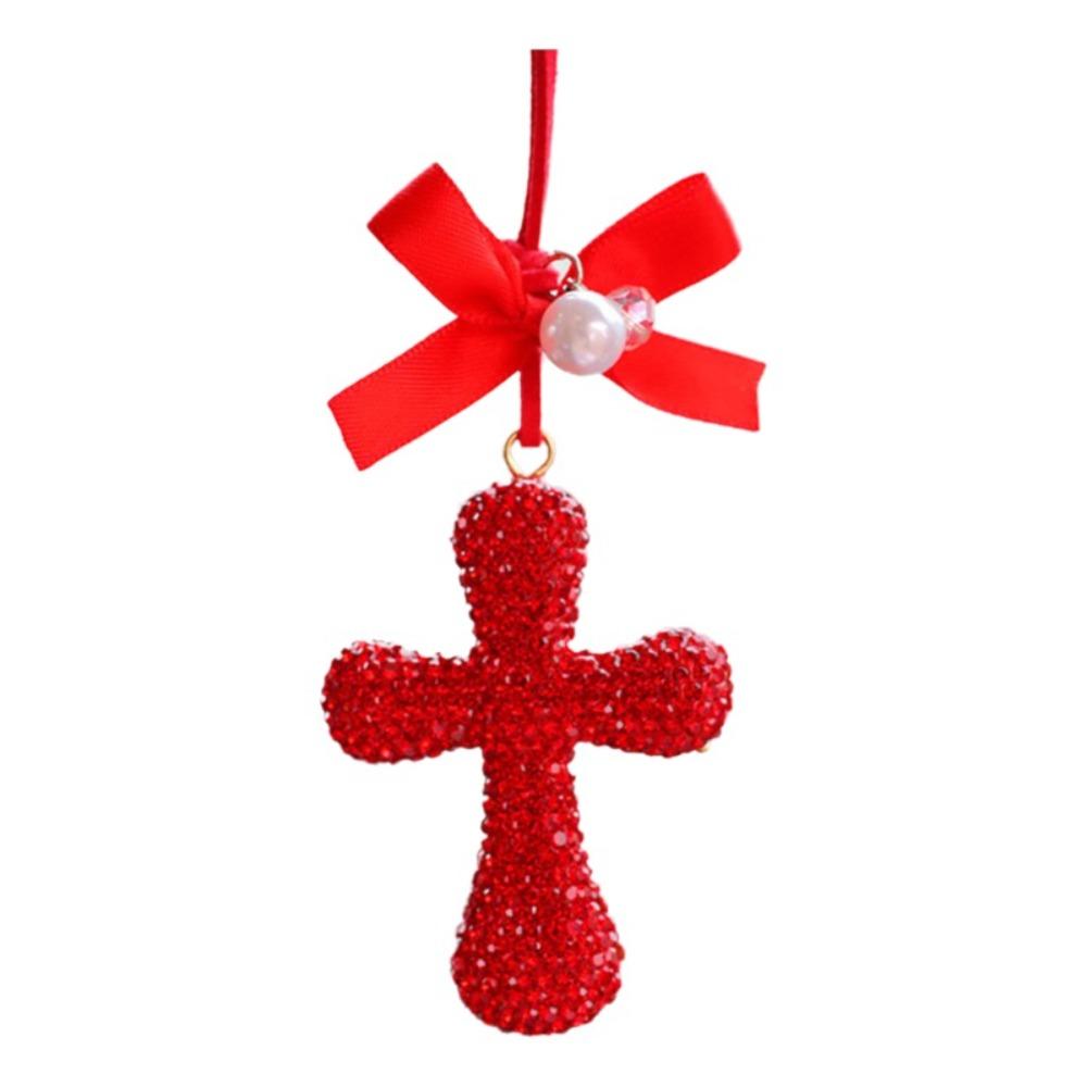 Sparkling Car Rearview Mirror Pendant Shiny Rhinestone Auto Hanging Ornament Auto Interior