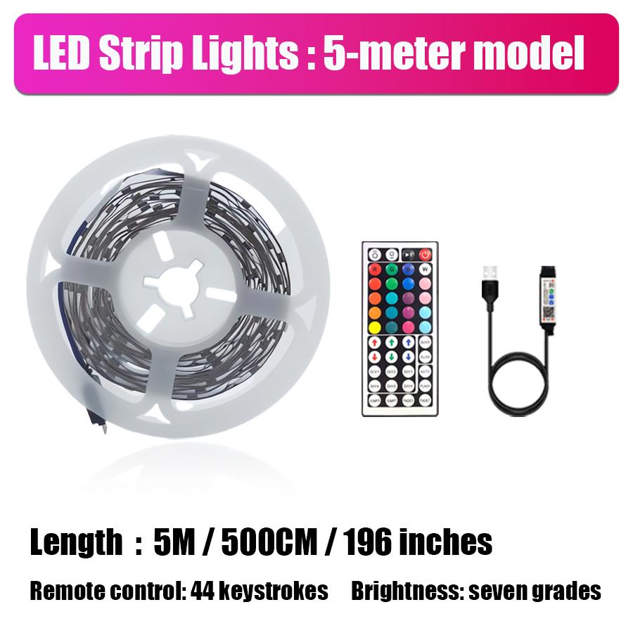 Smart LED Strip Lights, with Wireless Infrared Remote Control, Color Changing & Music Sync with App Control and Remote, USB Powe