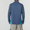 Puma Logo Badge Pattern Spliced Pullover Long Sleeve Half Placket Half Zip College Style Color Block Sweatshirt Men Sweatshirt Blue 777529-12