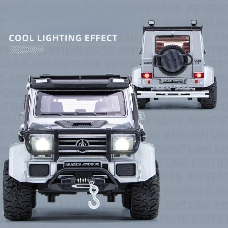 1/24 Benz G550 Adventure Version Alloy Simulation Car Model Sound and Light Pull Back Toy Off Road Vehicle Boys Collection Decoration
