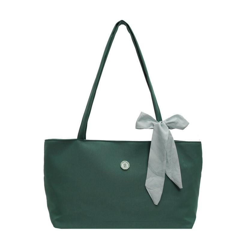 Elegant Korean Style Soft Pu Zipper Tote Bag With Large Capacity For Daily Commuting