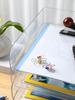 A4 vertical document letter letter book storage 3-tier tray, case, tray, (3pcs/set, clear)