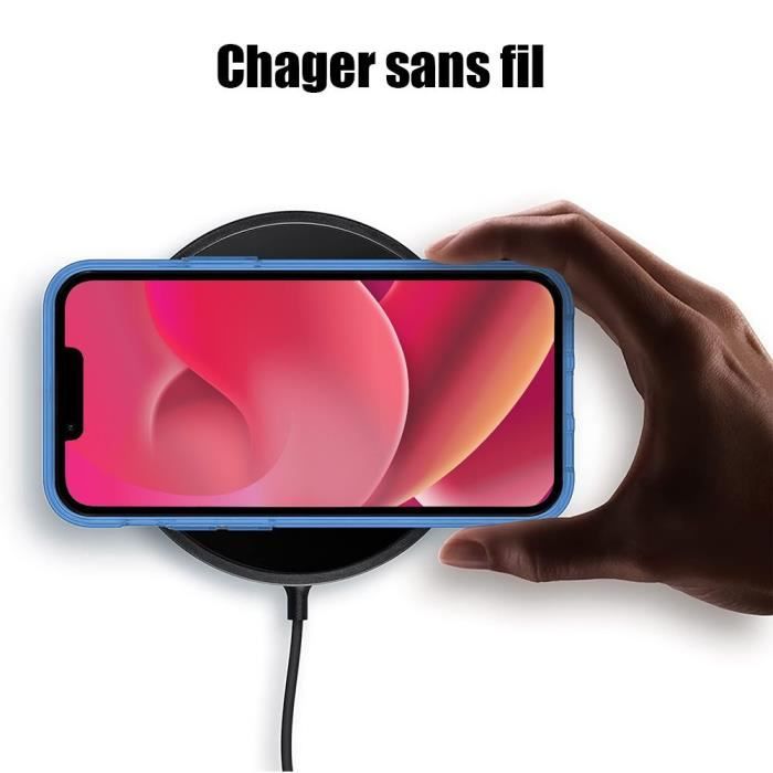 Coque - BOOLING - pour iPhone 14 - Souple - Protection Verre Trempé - Bleu Clair