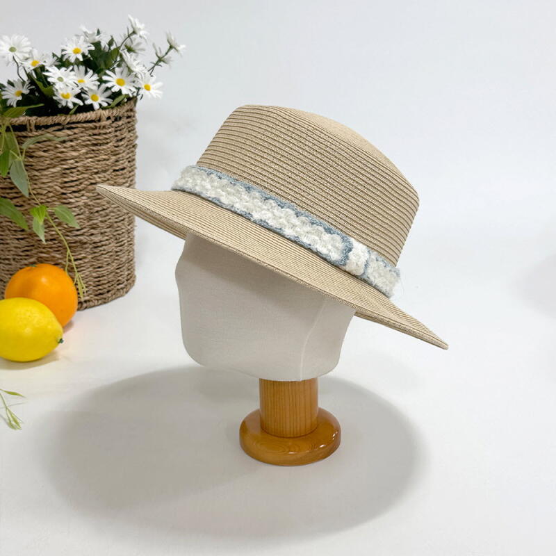 

Женская летняя вязаная шляпа с твидовым смешением цветов black