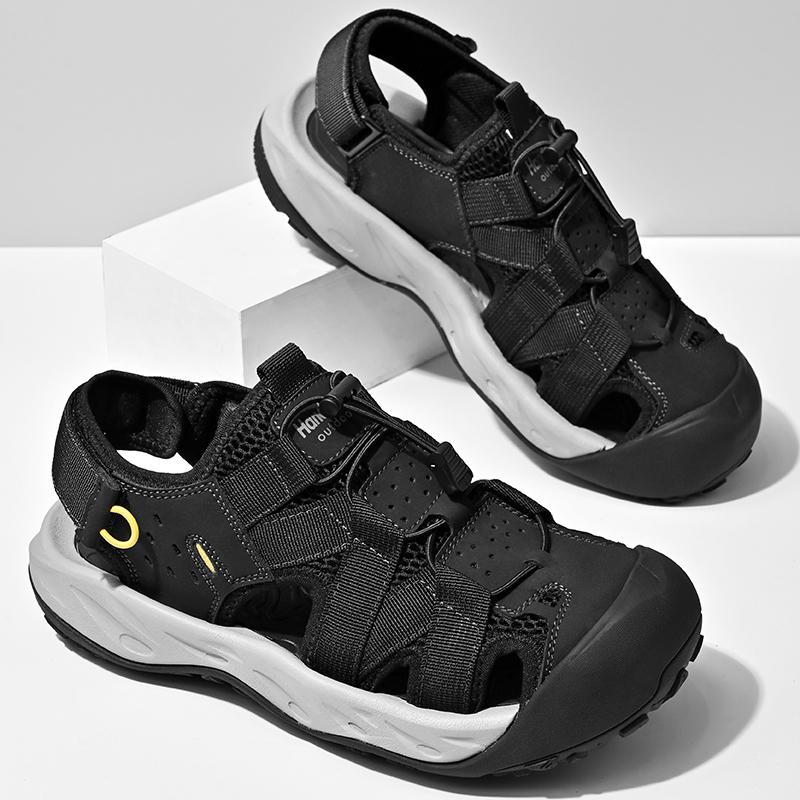 

Fashion Breathable Anti-Slip Beach Flats Casual Men Sandals Men s Sandals Soft Fashion Comfort Sandals Men Outdoor Summer Casual Shoes 45 чёрный