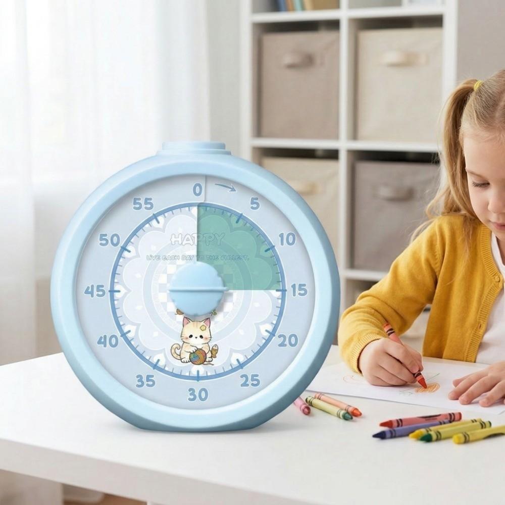 Silent Operation Visual Timer Portable Kitchen Timer Countdown Alarm Clock Study Tool