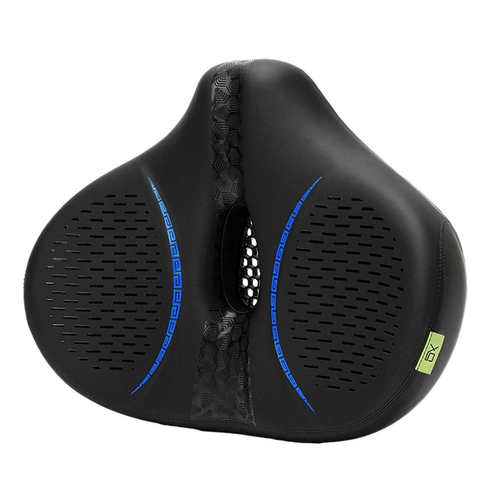 Bike Seat Soft Wide Cycling Cushion Pad Shock Absorbing Mountain Bike Exercise Bike Breathable PU for Men Women Bicycle Saddle