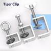 Galvanized Carbon Steel Tiger Clamp Multiple Shapes Open Height 20-130Mm Thickened Material Fixed Fixture Clamping Device
