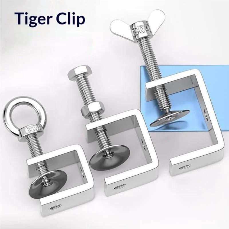 Galvanized Carbon Steel Tiger Clamp Multiple Shapes Open Height 20-130Mm Thickened Material Fixed Fixture Clamping Device
