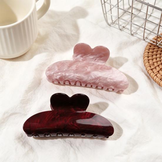 Women Hair Claw, High Elastic Spring Buckle Back Head Hair Clip, Geometric Shape Shower Hair Claw for Medium And Long Hair