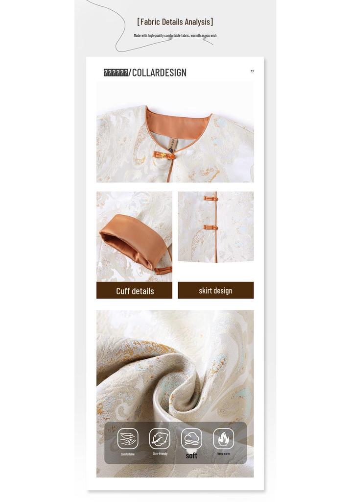 Qiaoya Ying Women's Tang Suit Jacket - 2026 Spring, Elegant Plus Size Chinese Style with Frog Buttons for Middle-aged and Elderly Mothers