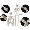 15.8Inch Halloween Hanging Skeleton Decoration Movable Skull Pendant Haunted House Horror Props Day of the Dead Room Ornament