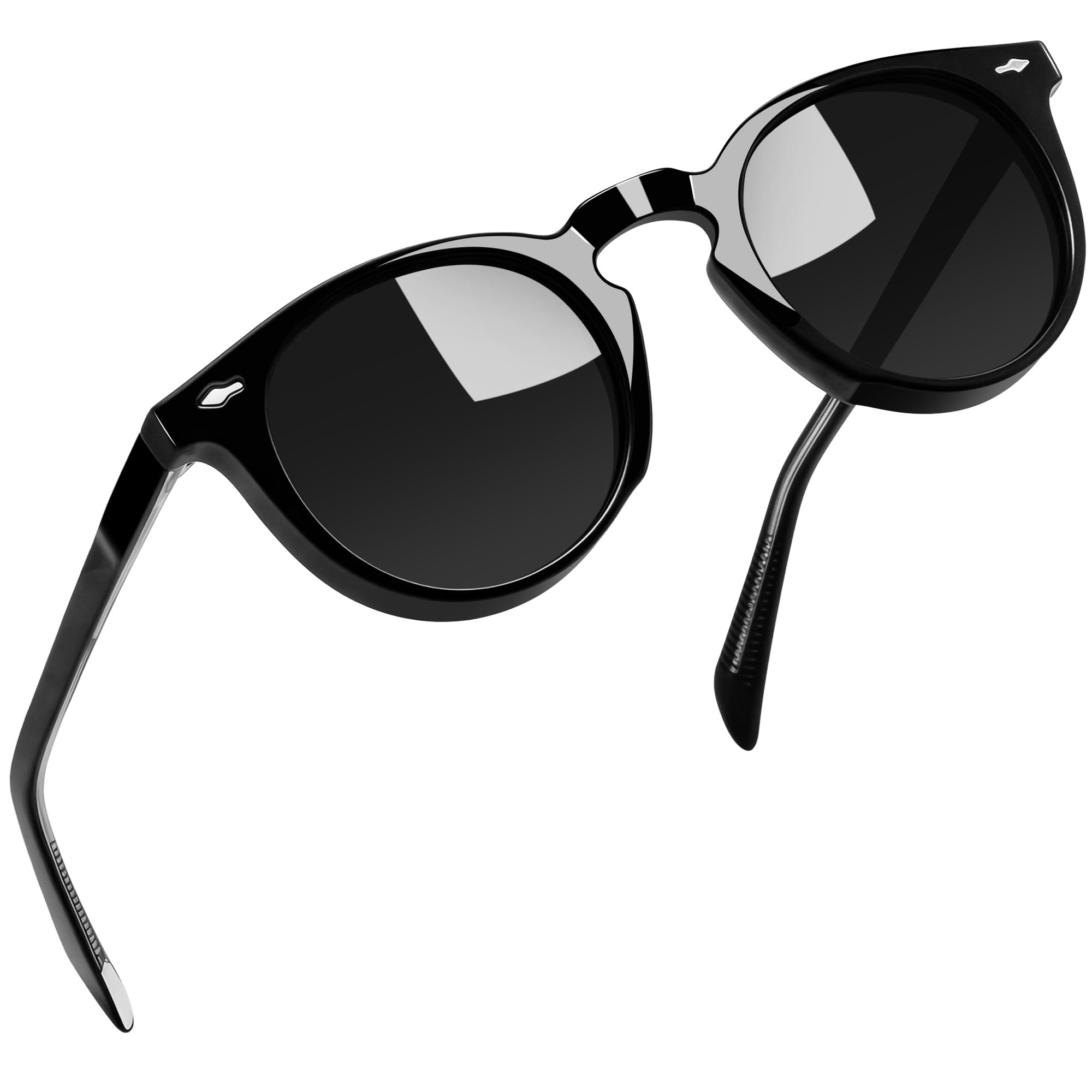 

Joopin TR90 Acetate Sunglasses for Men and UV for and Mountaineering Women, Polarized, Protection, Driving, Fishing, Cycling, Sports, (Black/Gray)