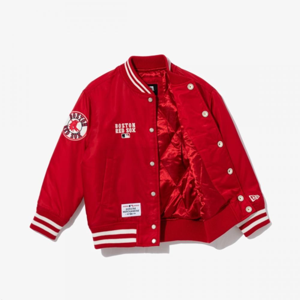 New Era Kids Boston Red Sox Team Stadium Jacket Scarlet Sage