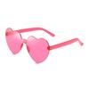 New Love Sunglasses Jelly Color Frameless Heart-shaped Sunglasses Dazzling Color Sunglasses