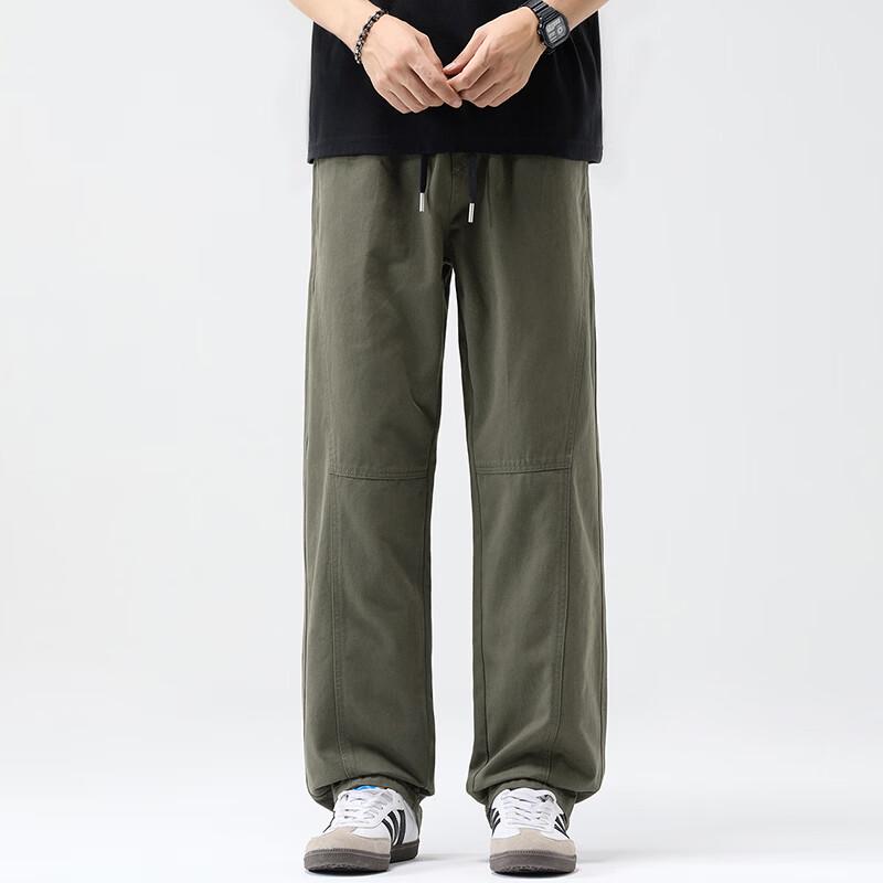 PLAYBOY Men's Wide-Leg Straight Casual Pants